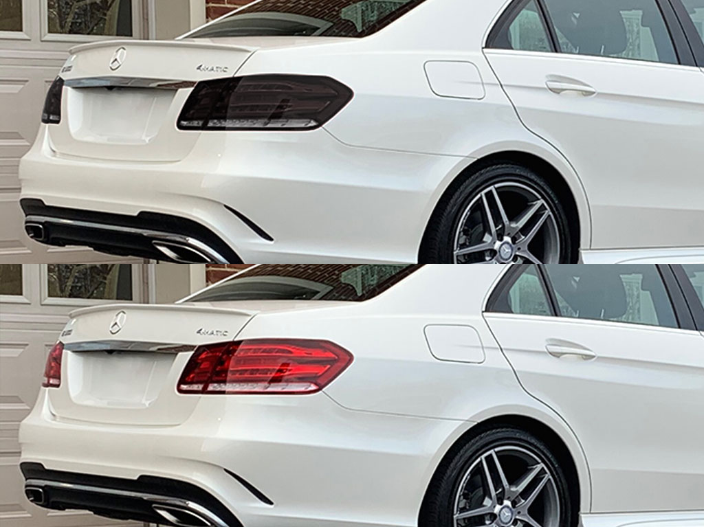 Mercedes-Benz E-Class 2014-2016 Before and After Smoked Taillights