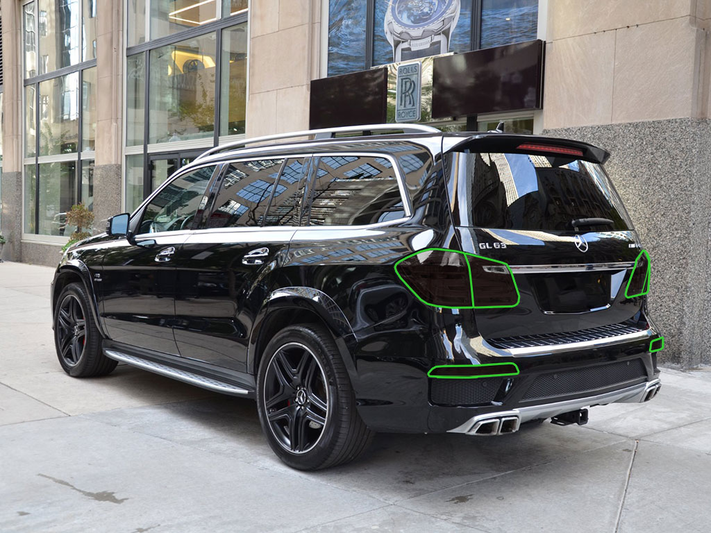 Mercedes-Benz GL-Class 2013-2016 Tail Light Tint Installation Points