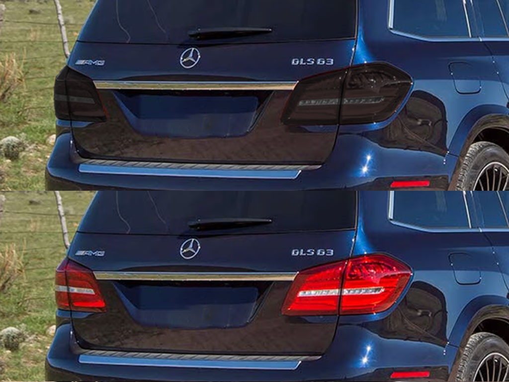 Mercedes-Benz GLS-Class 2017-2019 Before and After Smoked Taillights