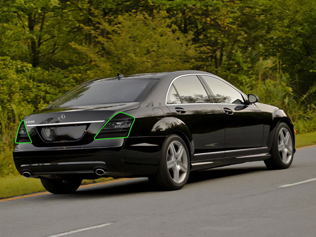 Mercedes-Benz S-Class 2007-2009 Tail Light Tint Installation Points