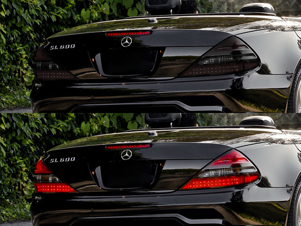 Mercedes-Benz SL-Class 2007-2008 Before and After Smoked Taillights