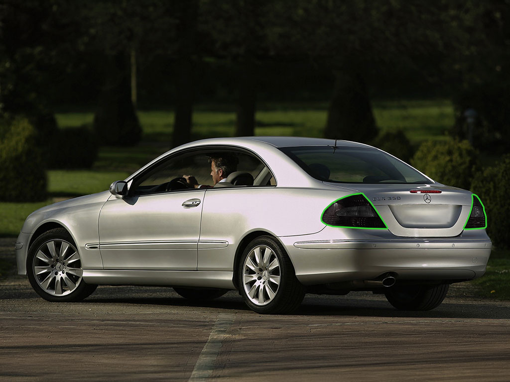 Mercedes-Benz CLK-Class 2001-2005 Tail Light Tint Installation Points