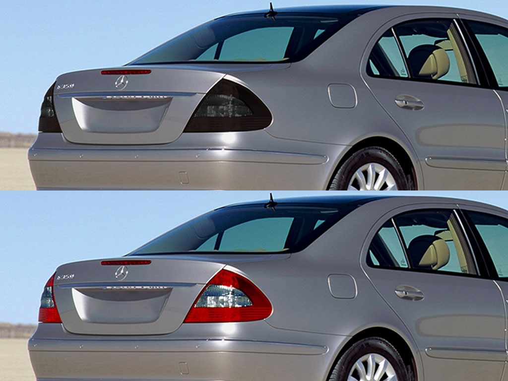 Mercedes-Benz E-Class 2003-2009 Before and After Smoked Taillights