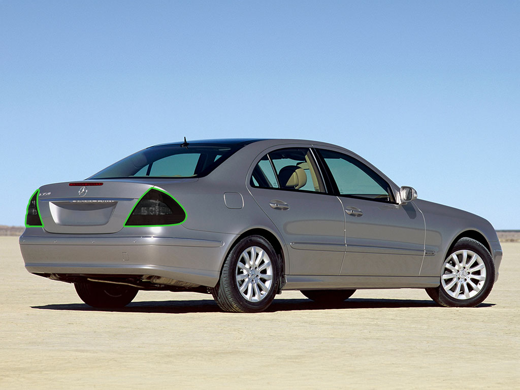 Mercedes-Benz E-Class 2003-2009 Tail Light Tint Installation Points