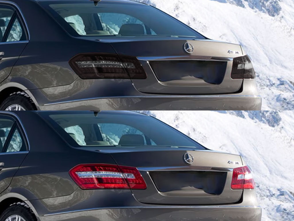 Mercedes-Benz E-Class Sedan 2010-2013 Before and After Smoked Taillights