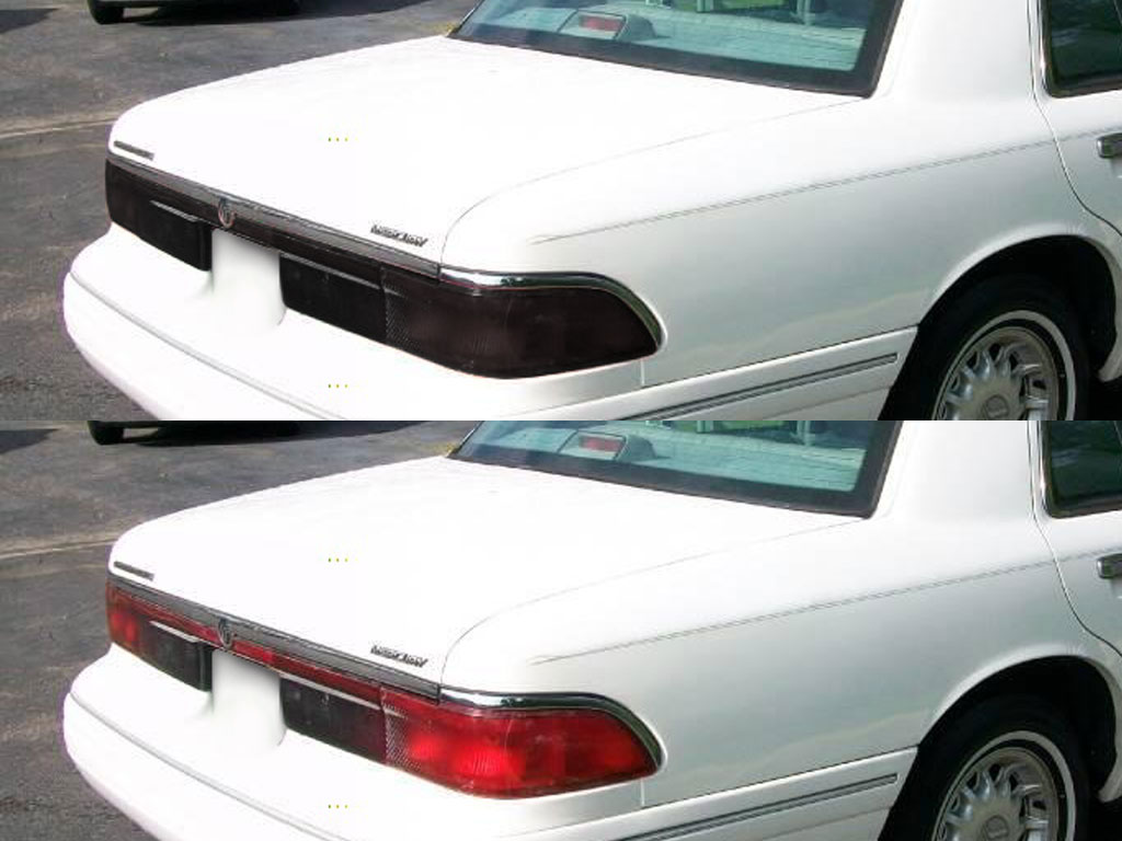 Mercury Grand Marquis 1995-1997 Before and After Smoked Taillights