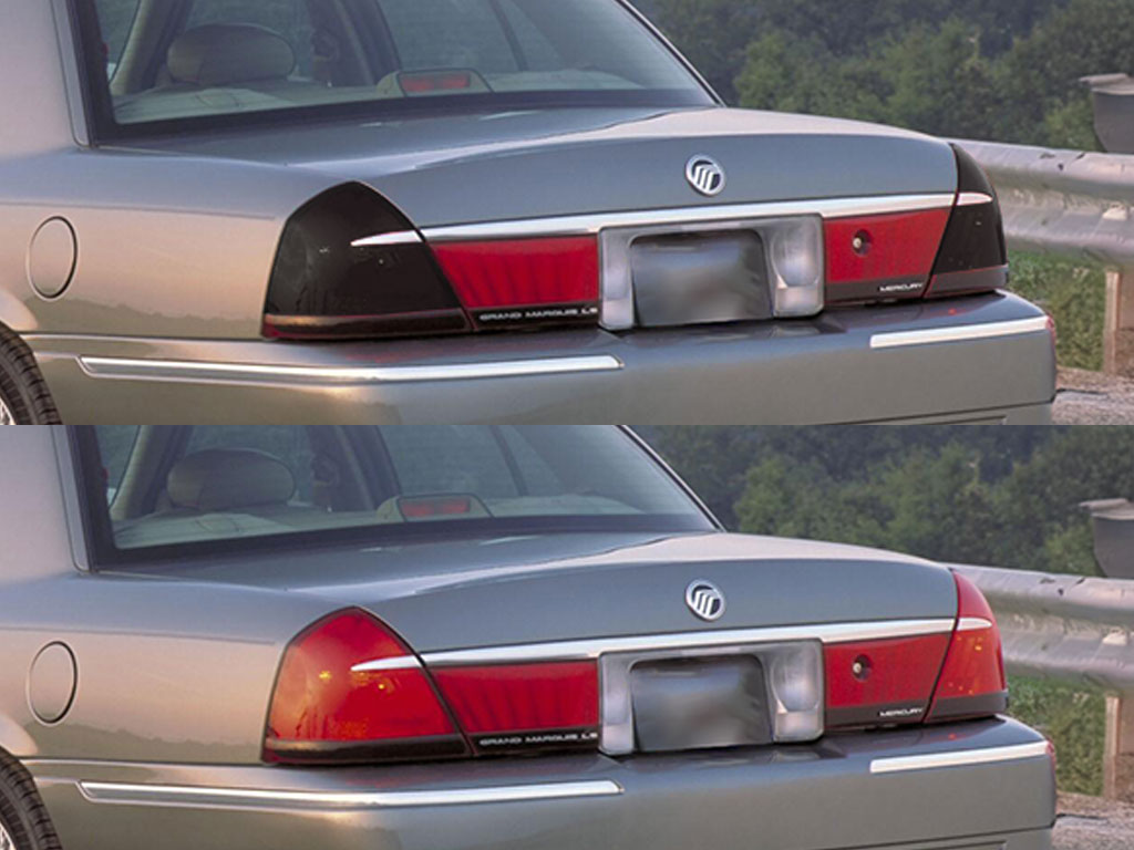 Mercury Grand Marquis 1998-2002 Before and After Smoked Taillights