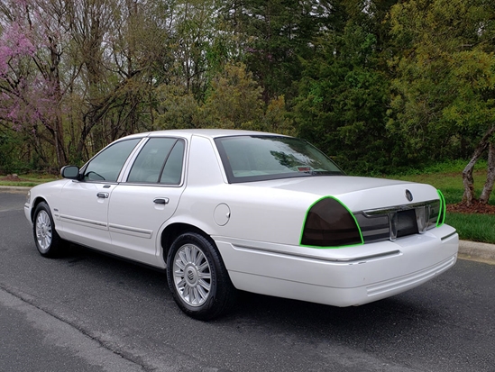 Mercury Grand Marquis 2003-2011 Tail Light Tint Installation Points