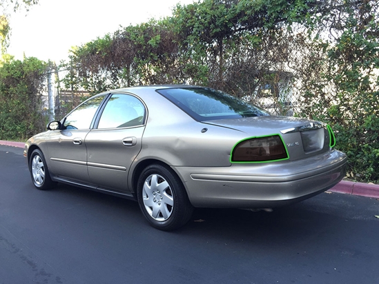 Mercury Sable 2000-2005 Tail Light Tint Installation Points