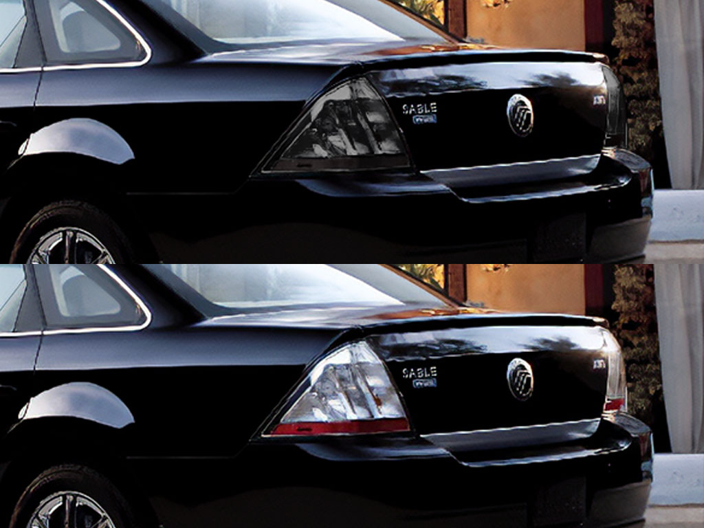 Mercury Sable 2008-2009 Before and After Smoked Taillights