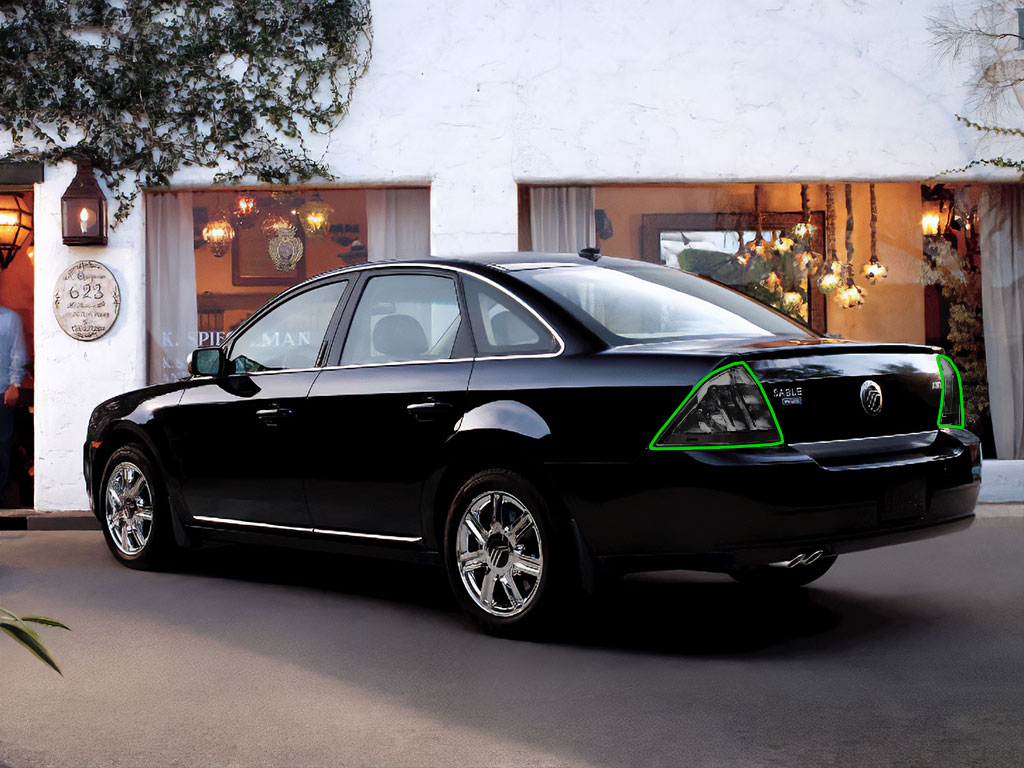 Mercury Sable 2008-2009 Tail Light Tint Installation Points