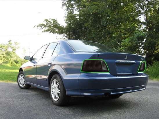 Mitsubishi Galant 2002-2003 Tail Light Tint Installation Points