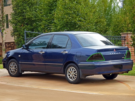 Mitsubishi Lancer 2002-2003 Tail Light Tint Installation Points