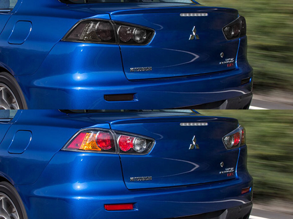 Mitsubishi Lancer 2008-2017 Before and After Smoked Taillights