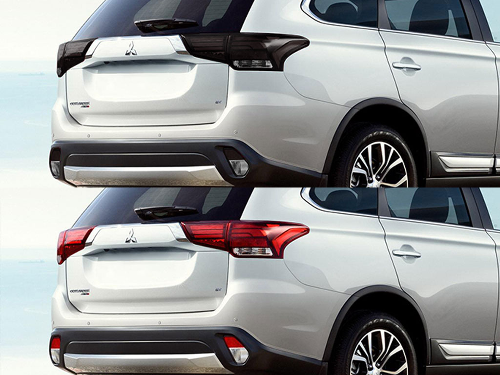 Mitsubishi Outlander 2014-2015 Before and After Smoked Taillights