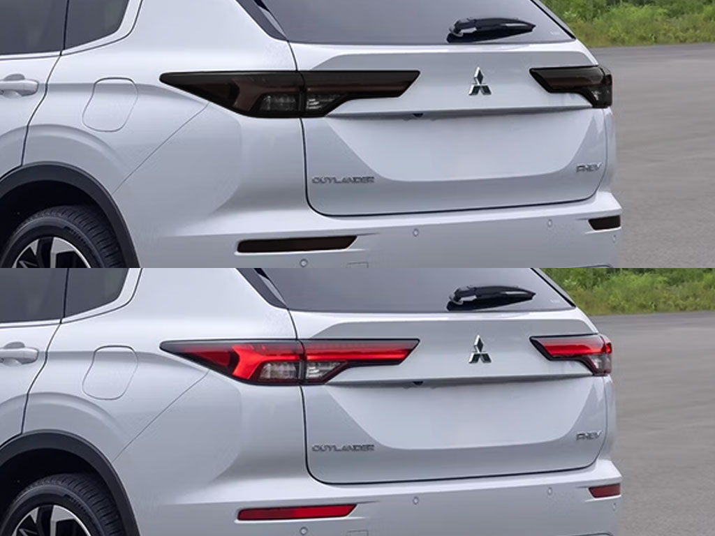 Mitsubishi Outlander 2022-2023 Before and After Smoked Taillights