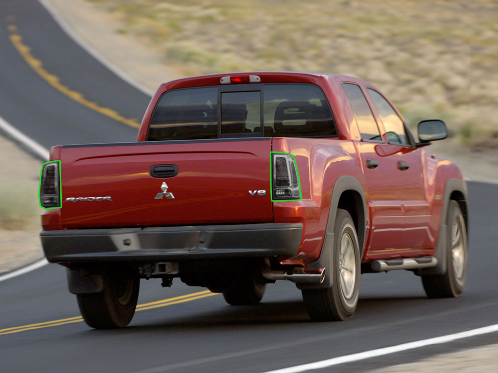 Mitsubishi Raider 2006-2009 Tail Light Tint Installation Points