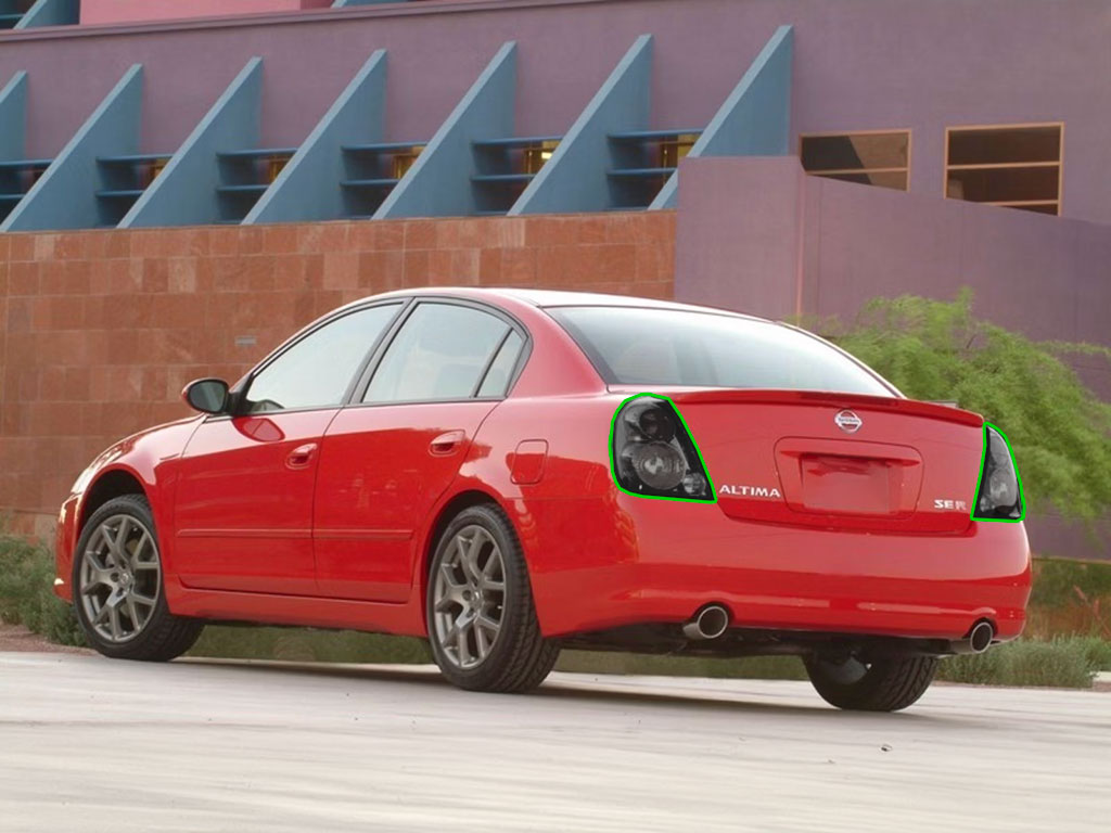 Nissan Altima 2002-2006 Tail Light Tint Installation Points