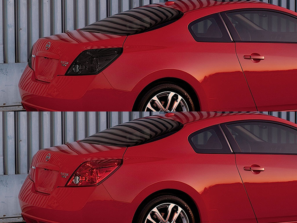 Nissan Altima Coupe 2008-2013 Before and After Smoked Taillights