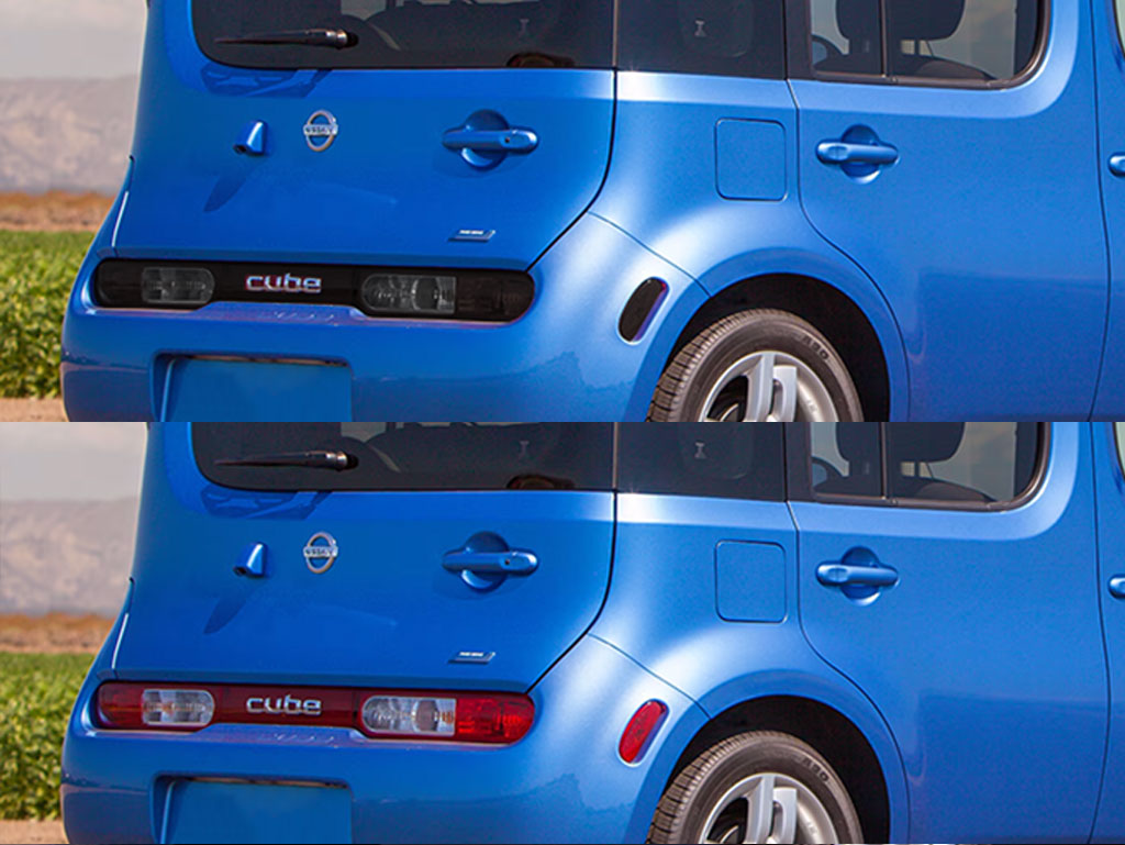 Nissan Cube 2009-2014 Before and After Smoked Taillights