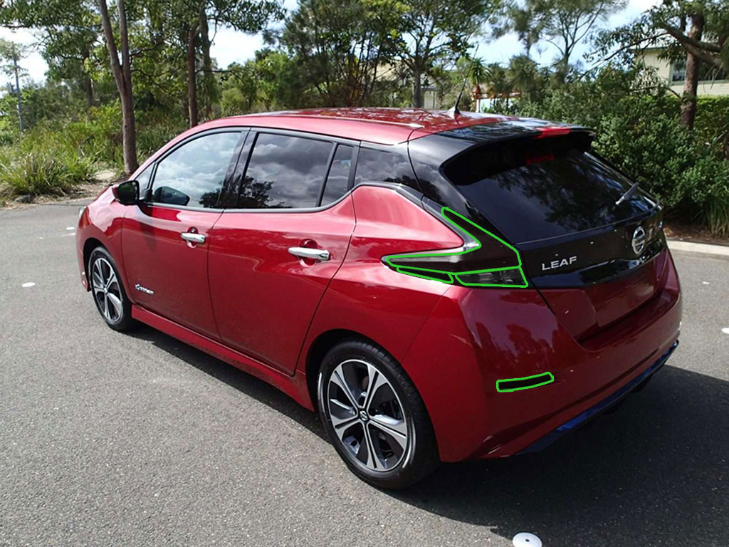 Nissan Leaf 2018-2020 Tail Light Tint Installation Points