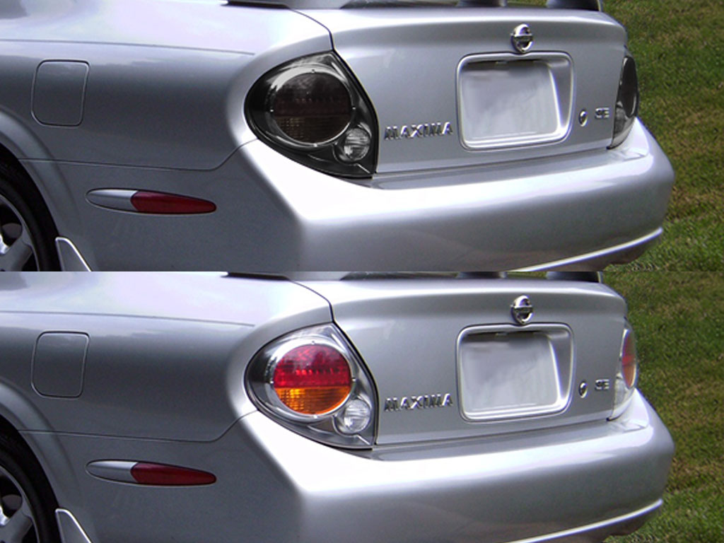 Nissan Maxima 2000-2003 Before and After Smoked Taillights