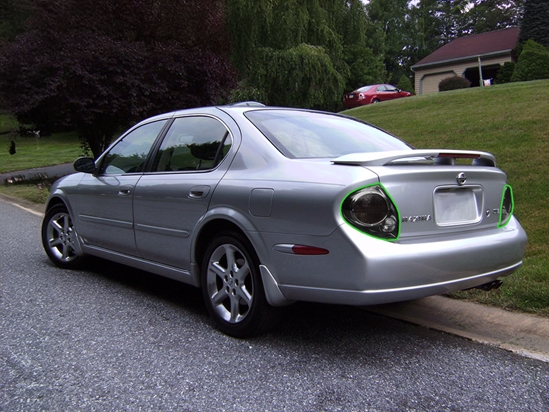 Nissan Maxima 2000-2003 Tail Light Tint Installation Points