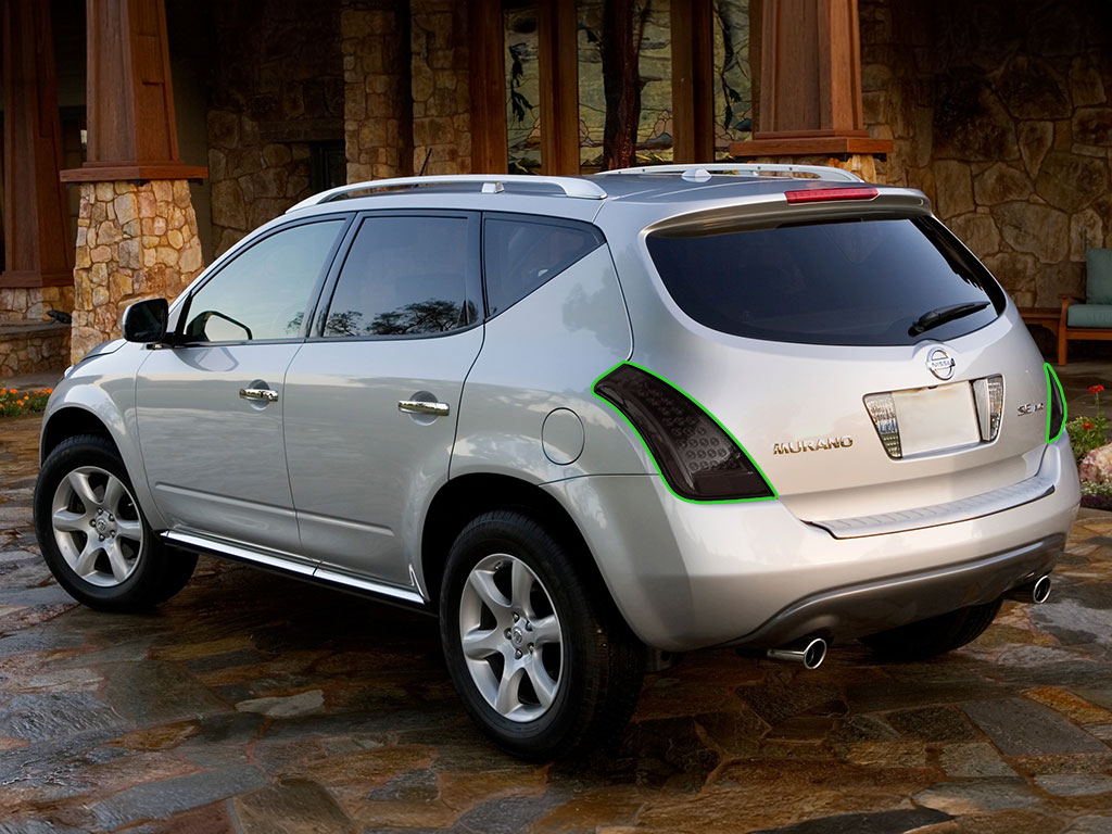 Nissan Murano 2003-2007 Tail Light Tint Installation Points