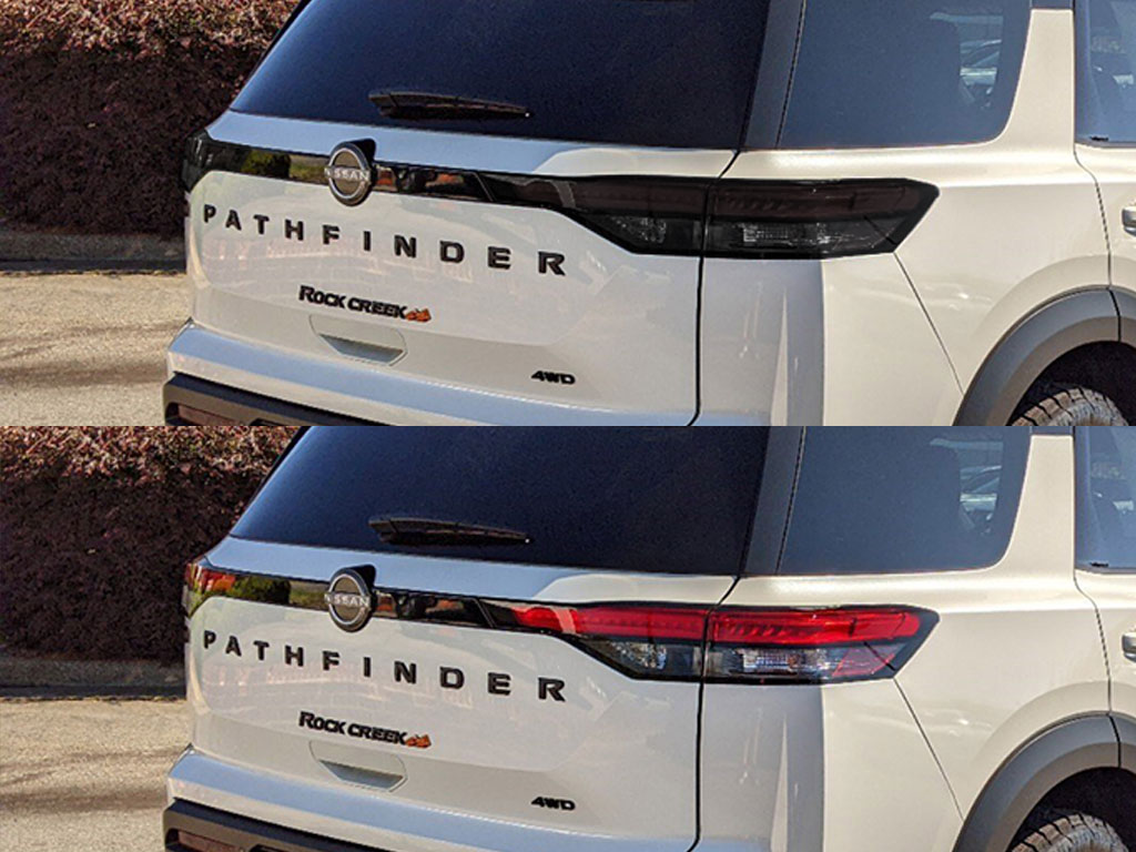 Nissan Pathfinder 2022-2024 Before and After Smoked Taillights