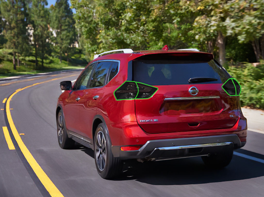 Nissan Rogue 2017-2020 Tail Light Tint Installation Points