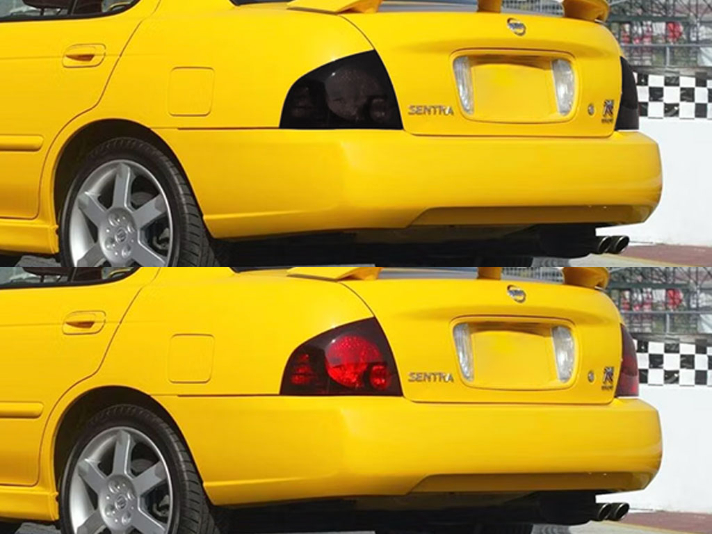 Nissan Sentra 2000-2006 Before and After Smoked Taillights