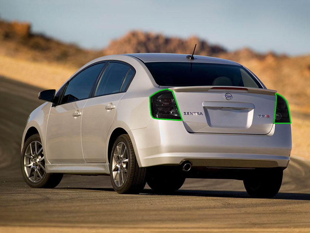 Nissan Sentra 2007-2012 Tail Light Tint Installation Points