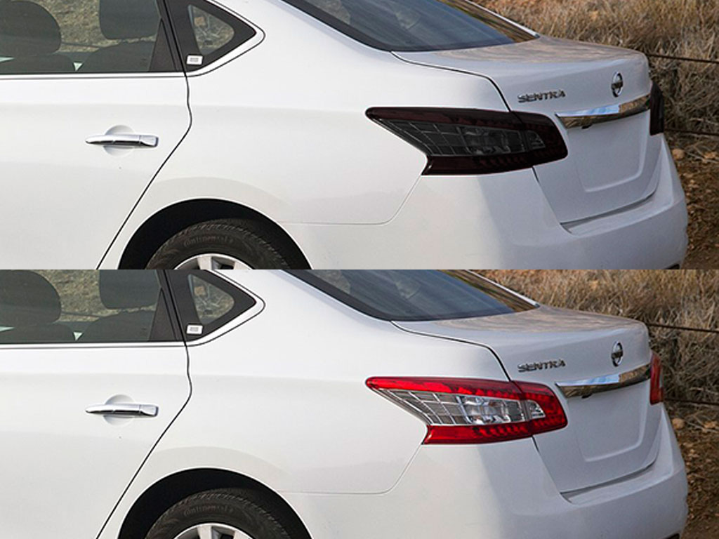 Nissan Sentra 2013-2015 Before and After Smoked Taillights