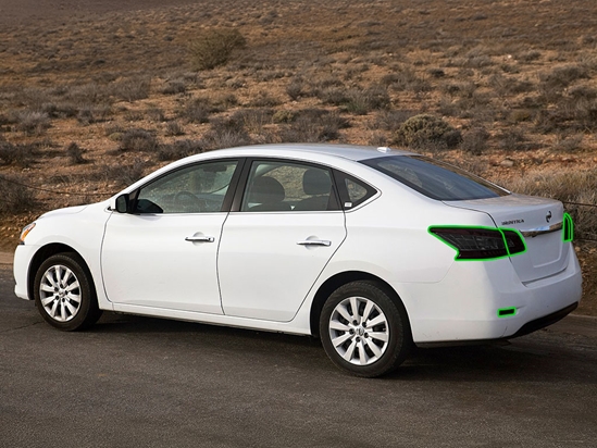 Nissan Sentra 2013-2015 Tail Light Tint Installation Points