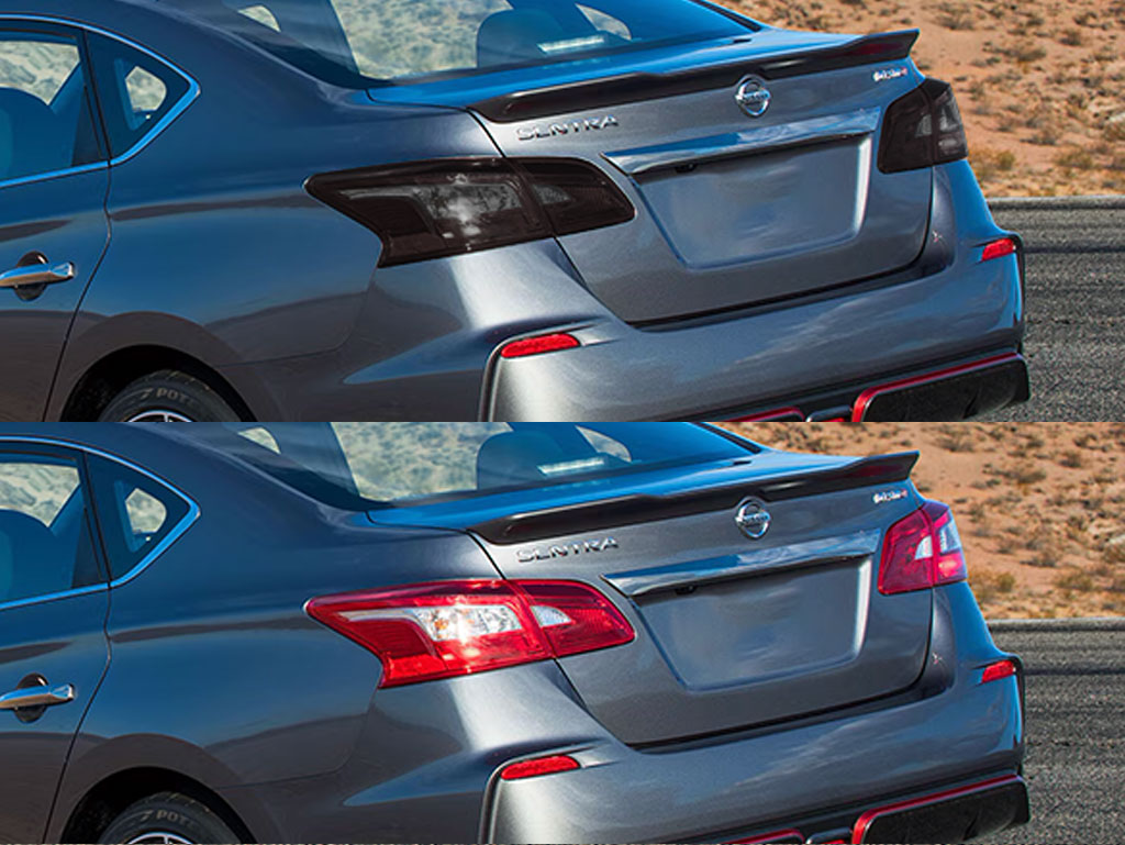 Nissan Sentra 2016-2019 Before and After Smoked Taillights