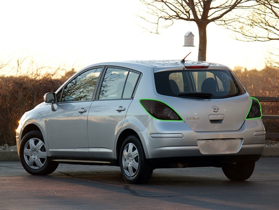 Nissan Versa 2007-2011 Tail Light Tint Installation Points