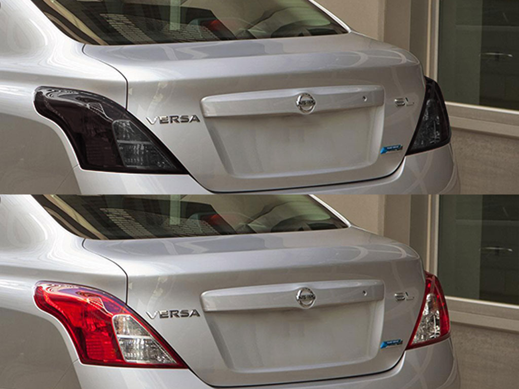 Nissan Versa Sedan 2007-2011 Before and After Smoked Taillights