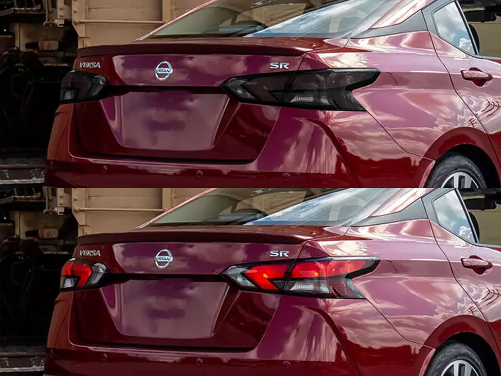 Nissan Versa 2015-2019 Before and After Smoked Taillights