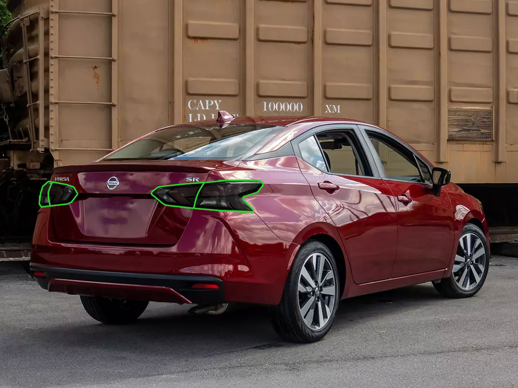 Nissan Versa 2015-2019 Tail Light Tint Installation Points