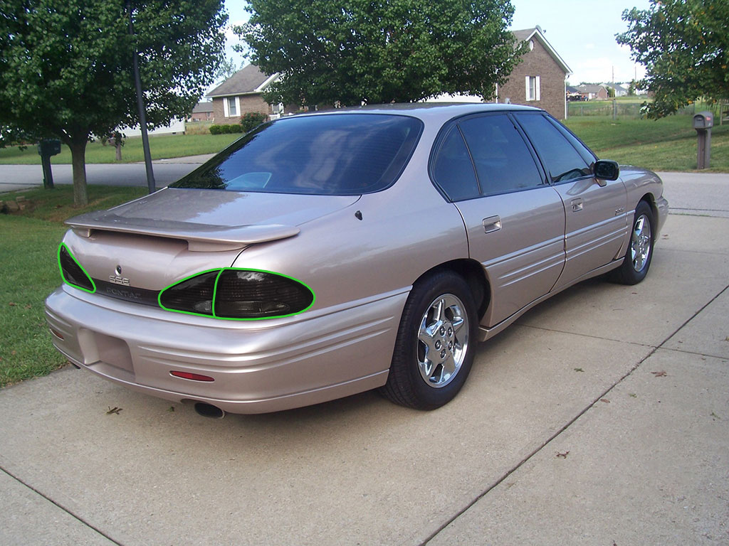 Pontiac Bonneville 1996-1999 Tail Light Tint Installation Points