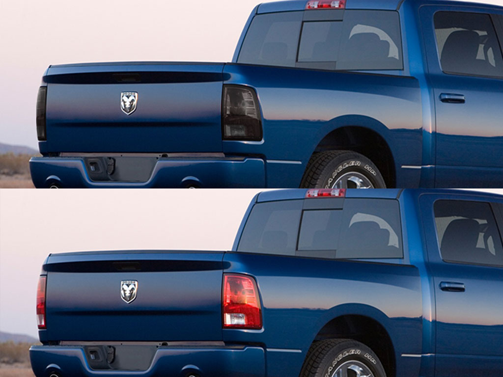 Ram 1500 2011-2012 Before and After Smoked Taillights