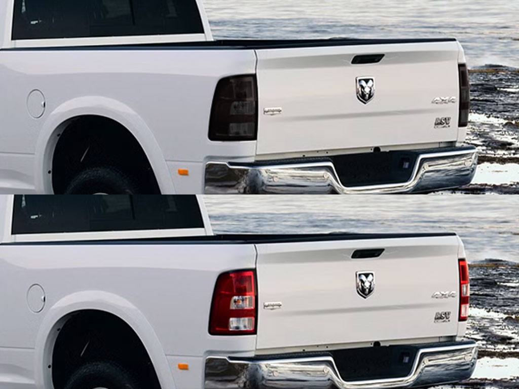 Ram 2500 2011-2018 Before and After Smoked Taillights