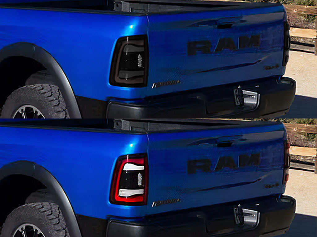 Ram 2500 2019-2023 Before and After Smoked Taillights