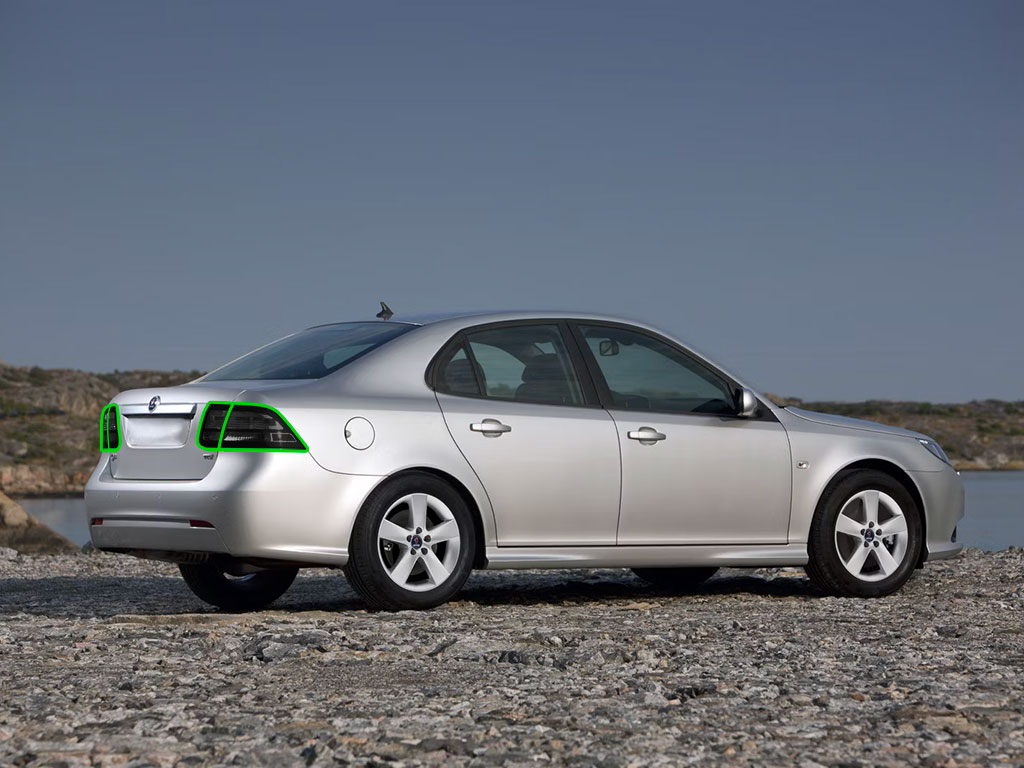 Saab 9-3 2008-2011 Tail Light Tint Installation Points