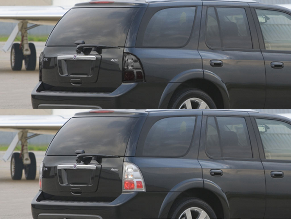 Saab 9-7x 2005-2009 Before and After Smoked Taillights