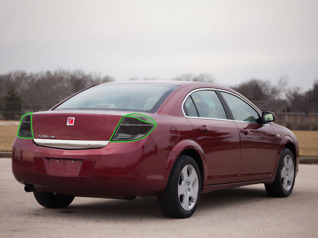 Saturn Aura 2007-2009 Tail Light Tint Installation Points