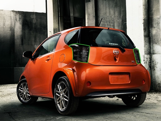 Scion iQ 2012-2015 Tail Light Tint Installation Points