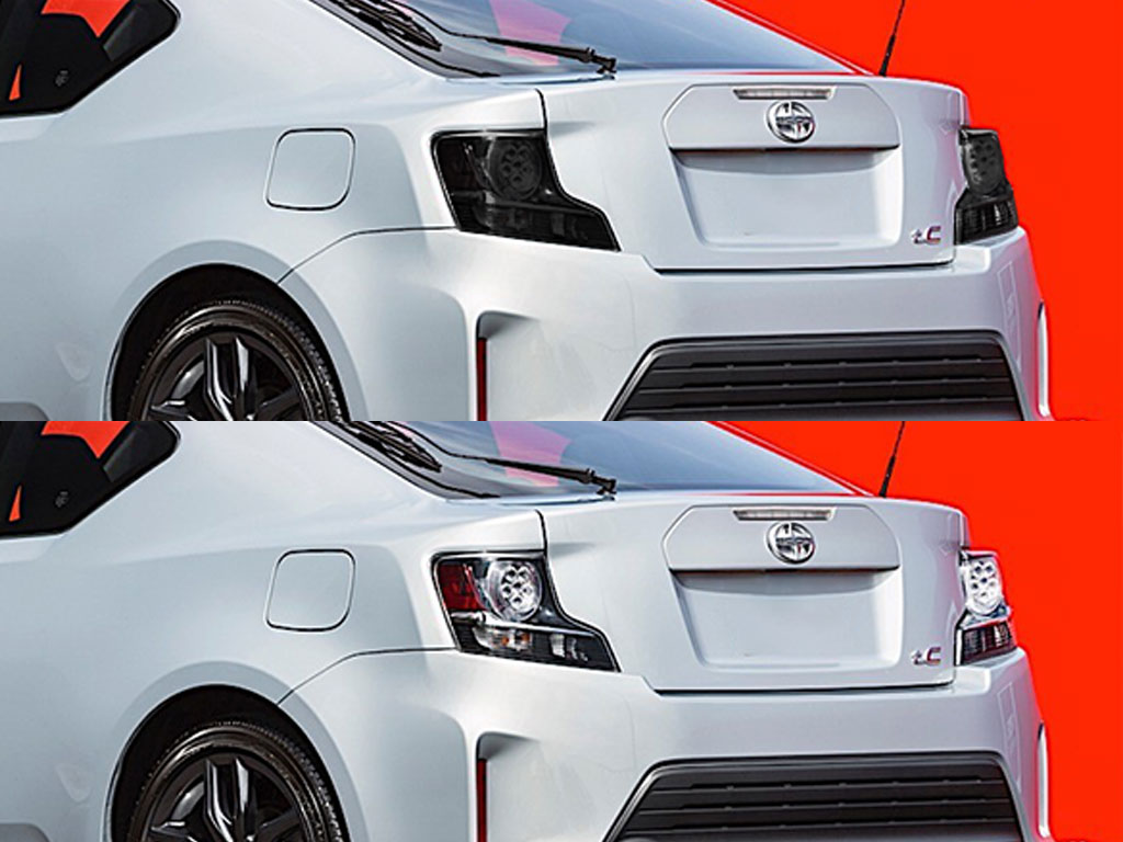 Scion tC 2011-2016 Before and After Smoked Taillights