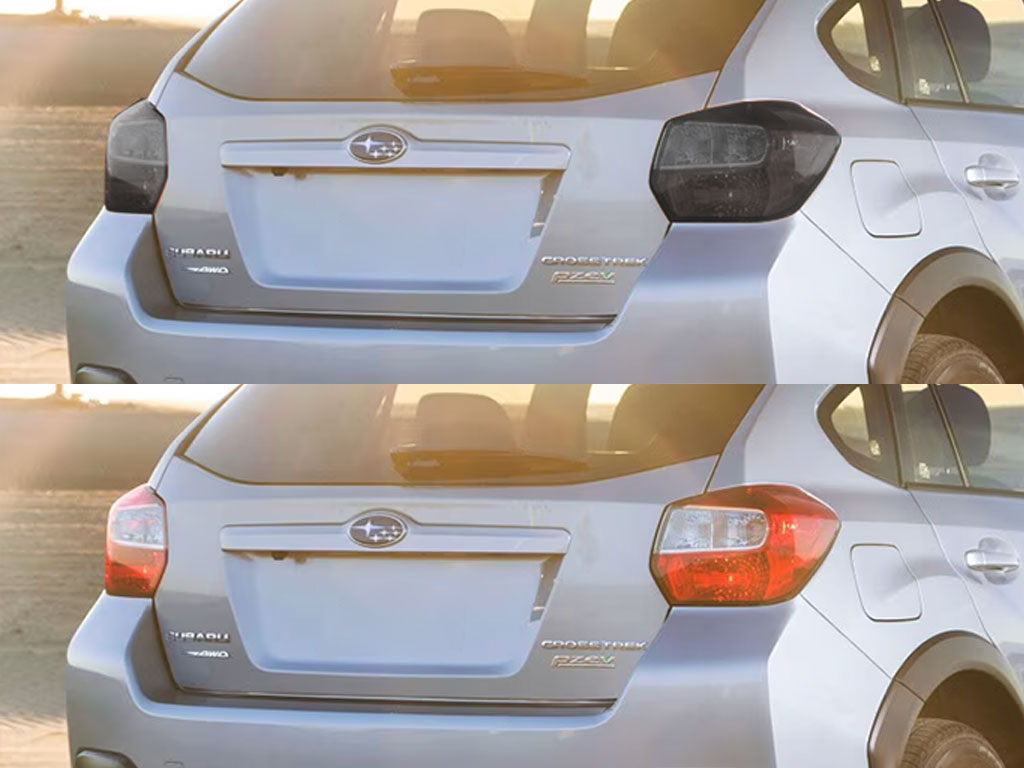 Subaru Crosstrek 2016-2017 Before and After Smoked Taillights