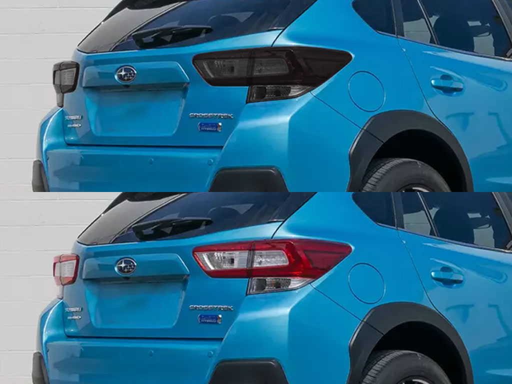 Subaru Crosstrek 2018-2019 Before and After Smoked Taillights